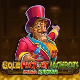 Jackpots logo of Gold Factory Jackpots Mega Moolah from Aurum Signature Studios at WildHub Casino